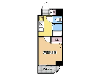 マ・メゾン丸賀(1K/3階)の間取り写真