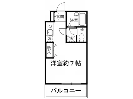 関内ハイム(ワンルーム/2階)の間取り写真