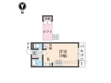 阪本マンション(1K/3階)の間取り写真