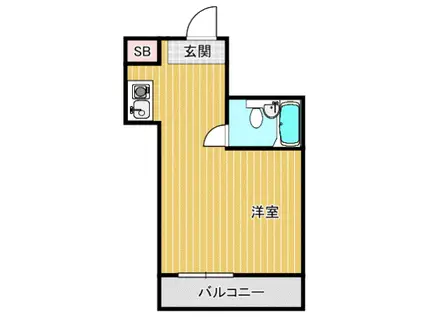 シャトー京橋(ワンルーム/2階)の間取り写真