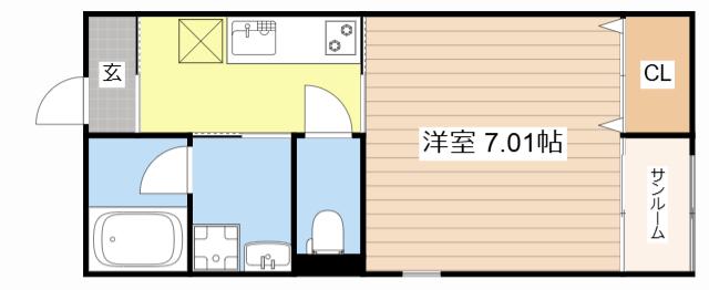 レジーナ(1K/1階)の間取り写真