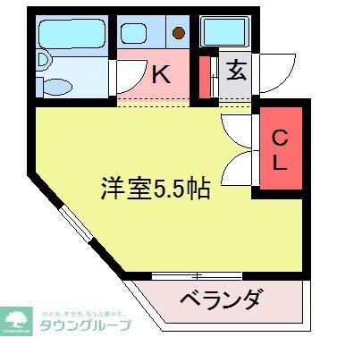 キャンパスビレッジ高坂(1K/3階)の間取り写真