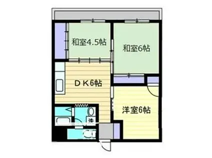 RAPPORT UN ラポール アン(3DK/3階)の間取り写真