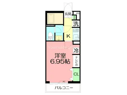 グレイス長尾台(1K/1階)の間取り写真