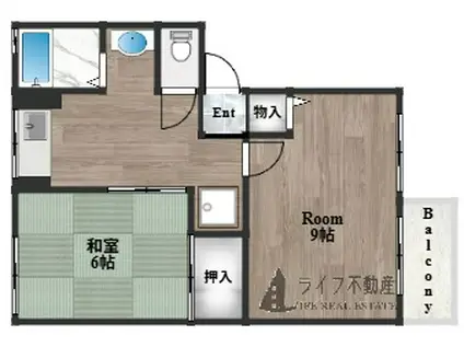 シティハイムローレル(2K/2階)の間取り写真