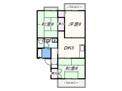 ガーデンパレス宮下(3DK/1階)の間取り写真