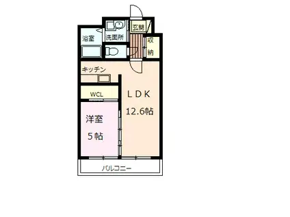 アイヴィーガーデン(1LDK/4階)の間取り写真