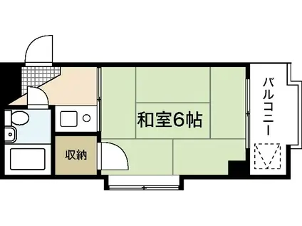 エスタス庚午南(1K/4階)の間取り写真