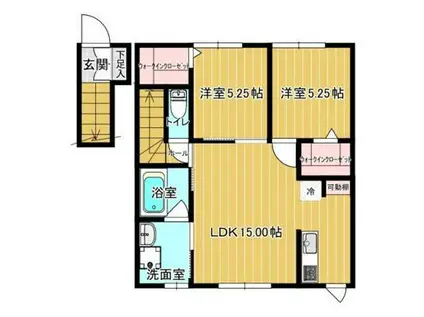 星の指輪(2LDK/2階)の間取り写真