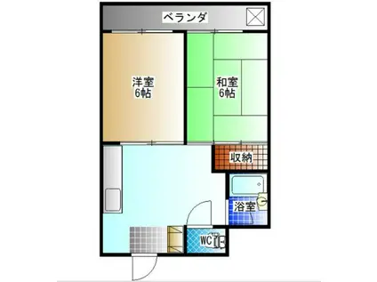 アネックス平井(2DK/2階)の間取り写真