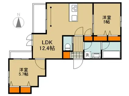 ヘーベルメゾン西葛西 E(2LDK/3階)の間取り写真