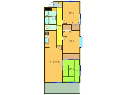 ケンジントンコート成田(3LDK/3階)の間取り写真
