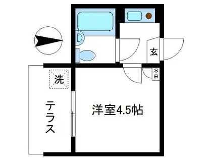 アネックス中野1(1K/1階)の間取り写真