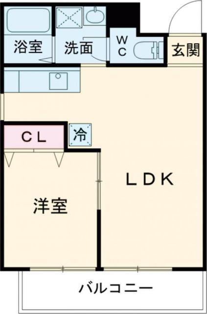 プレミール小野王子町(1LDK/4階)の間取り写真