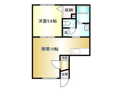 POUDRIER VERTU(1LDK/1階)の間取り写真