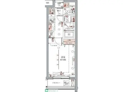 クレヴィスタ板橋志村(1K/3階)の間取り写真