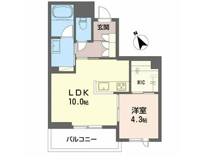 パストラール己斐中(1LDK/3階)の間取り写真