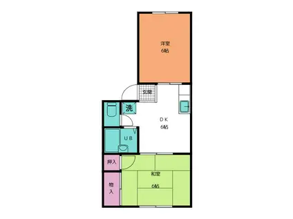L MAISON B(2DK/2階)の間取り写真