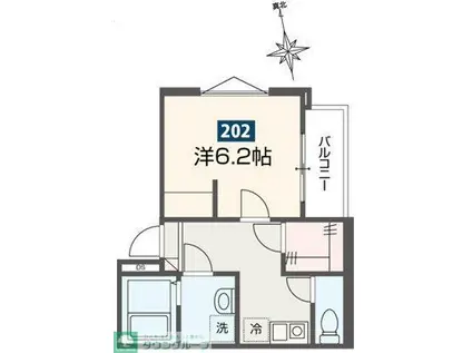 MELDIA武里IV(1K/1階)の間取り写真