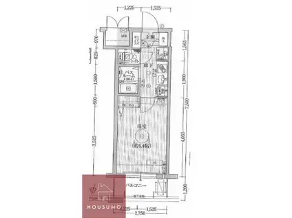 エステムコート梅田・天神橋リバーフロント(1K/11階)の間取り写真