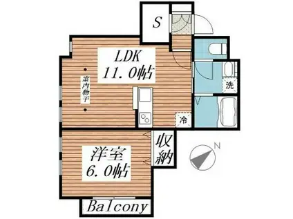 ESPERANZA戸越(1SLDK/2階)の間取り写真