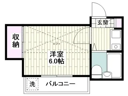 ホープハウス希望ヶ丘(1K/1階)の間取り写真