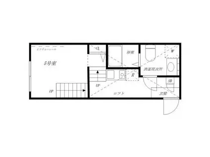 ハーモニーテラス北小岩VIII(ワンルーム/1階)の間取り写真