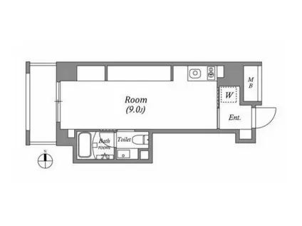 アスティーレ秋葉原(ワンルーム/2階)の間取り写真