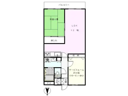 妙蓮寺ビューハイツ(1SLDK/3階)の間取り写真