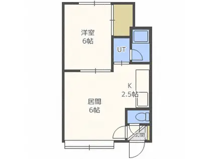 フォーサイト壱番舘(1LDK/3階)の間取り写真