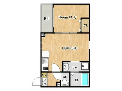 ジーメゾン中葛西ローリエ(1LDK/3階)の間取り写真