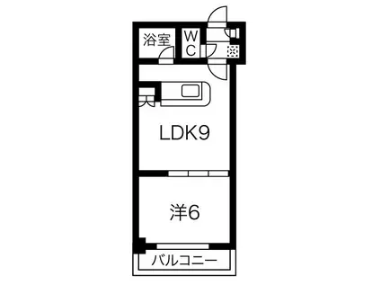 メープル東札幌(1LDK/3階)の間取り写真
