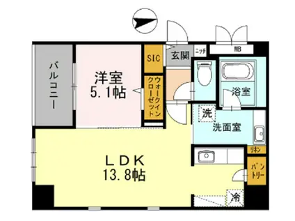 CP HOLMES(1LDK/3階)の間取り写真