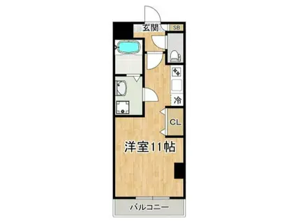 モリオン板橋(1K/2階)の間取り写真