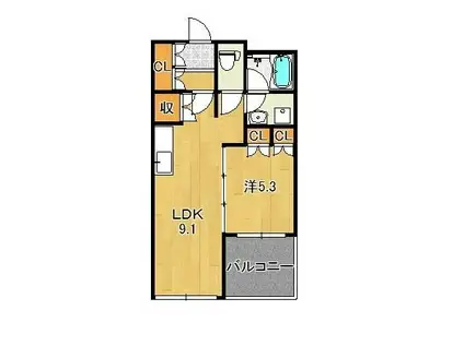 グランシャリオ(1LDK/3階)の間取り写真