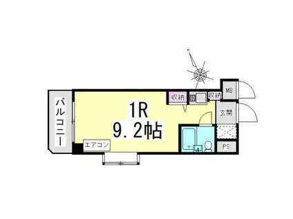 パレス川端(ワンルーム/5階)の間取り写真