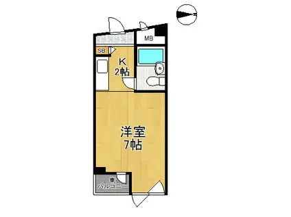 プリエールJR塚口駅前(ワンルーム/3階)の間取り写真