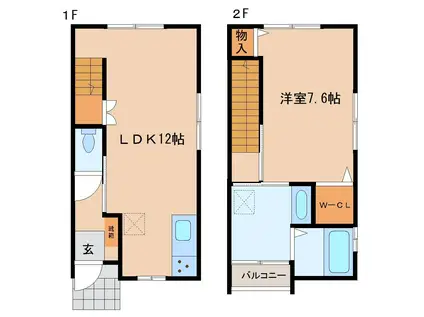 アクアスクエア(1LDK/1階)の間取り写真