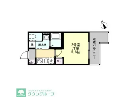 ベイルーム金沢六浦(1K/3階)の間取り写真