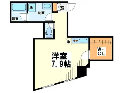 シンエイビル(1K/2階)の間取り写真