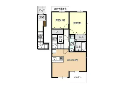 コートシャルマン(2LDK/2階)の間取り写真