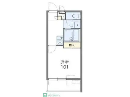 レオパレス悠和(1K/1階)の間取り写真