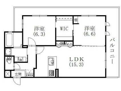 ドゥプランニングマンション(2LDK/5階)の間取り写真