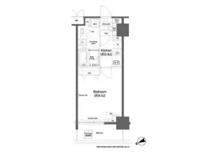 アーバネックス市谷柳町(1K/11階)の間取り写真