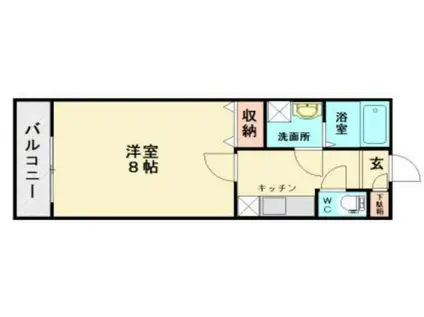 パティオ唐津駅前(1K/1階)の間取り写真