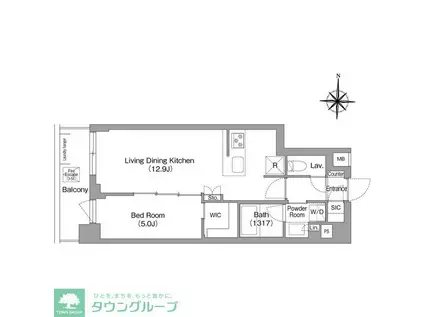 コンフォリア・リヴ永福町(1LDK/6階)の間取り写真