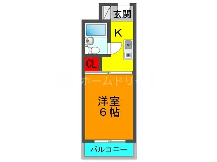 門真プラザ(1K/3階)の間取り写真