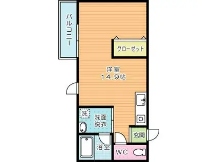 TENOU BLD(ワンルーム/3階)の間取り写真