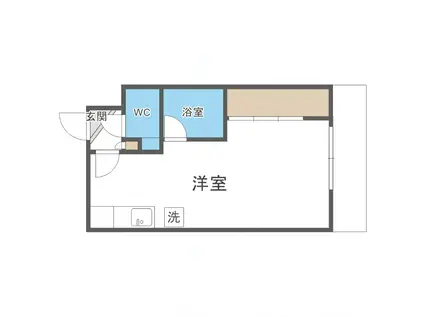 ローレルシャトー(1DK/4階)の間取り写真