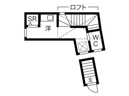 サークルハウス北千住(ワンルーム/2階)の間取り写真